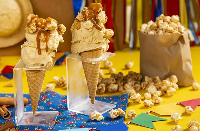 Sorvete De Pipoca Sabor Churros