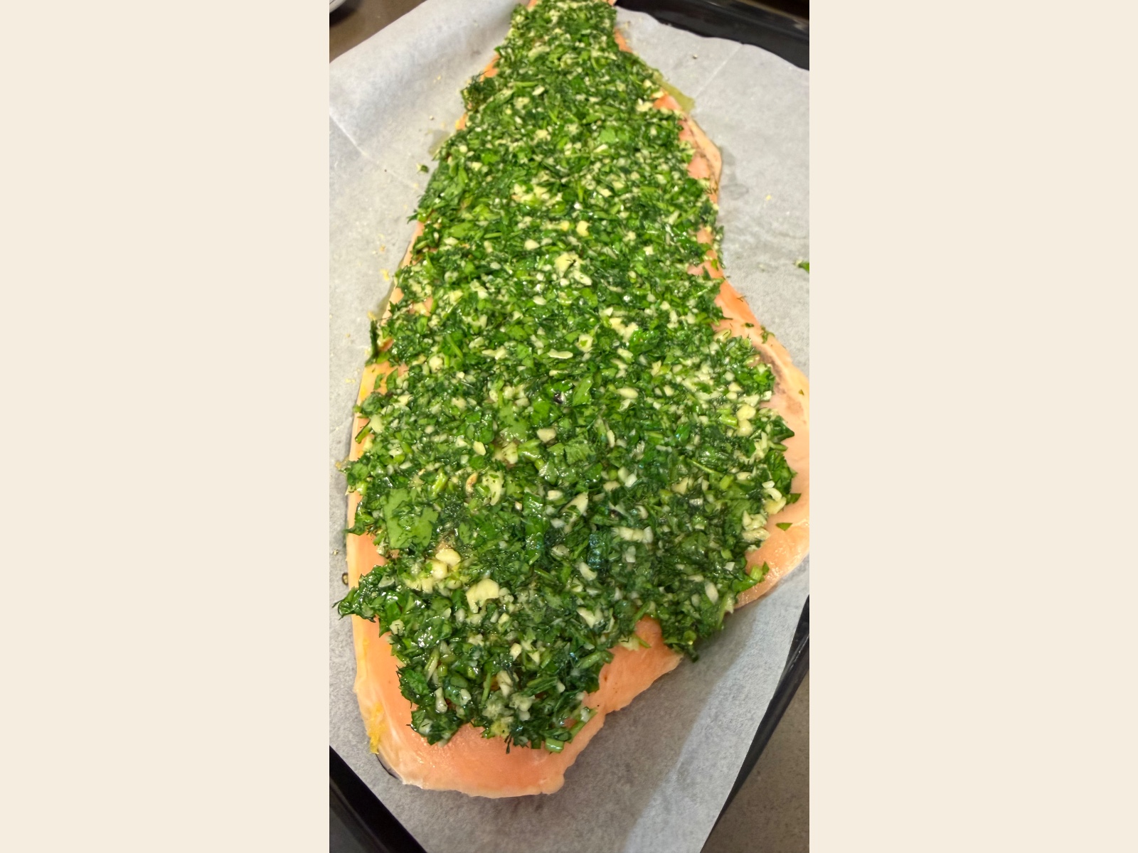 Salmão especial com ervas